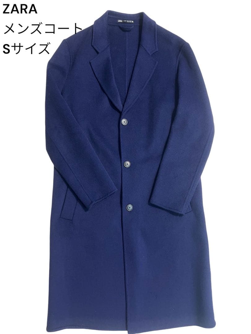 ZARA メンズコート Sサイズ ネイビー - メルカリ