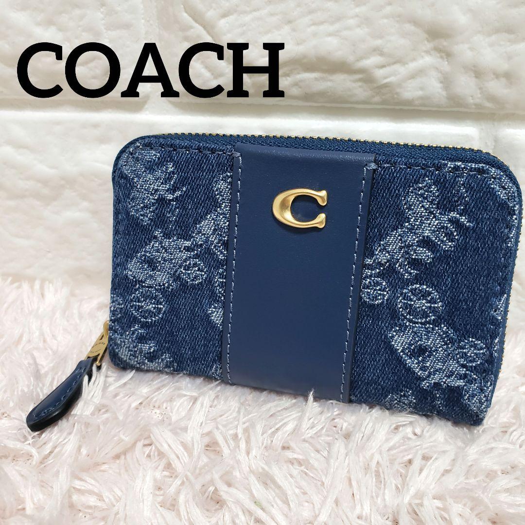 COACH コーチ デニム ホース&キャリッジ馬車 カードケースコインケース