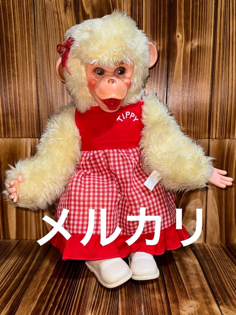 ジッピー ラシュトン ラバーフェイス モンキー ヴィンテージ ティッピー レア Vintage Rushton Pink Zippy the Monkey Doll (J417) - 2000toys