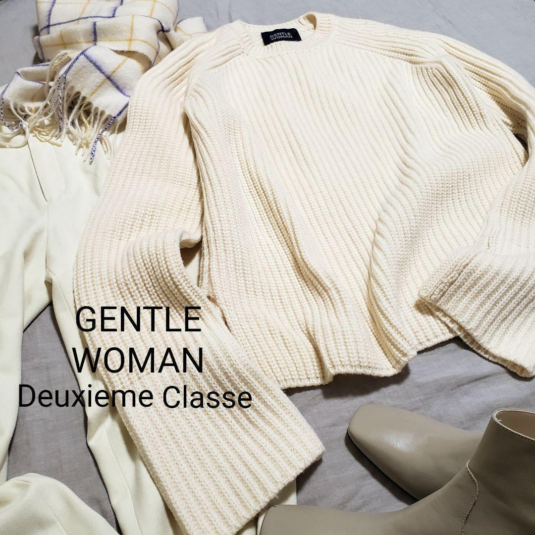 GENTLE WOMAN 畦編みオーバーサイズニット オフホワイト GENTLE WOMAN 畦編みオーバーサイズニット オフホワイト - メルカリ