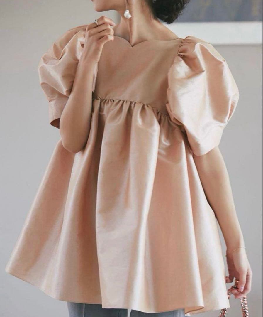 試着のみ】Seventen ストレッチサテンボリュームチュニック