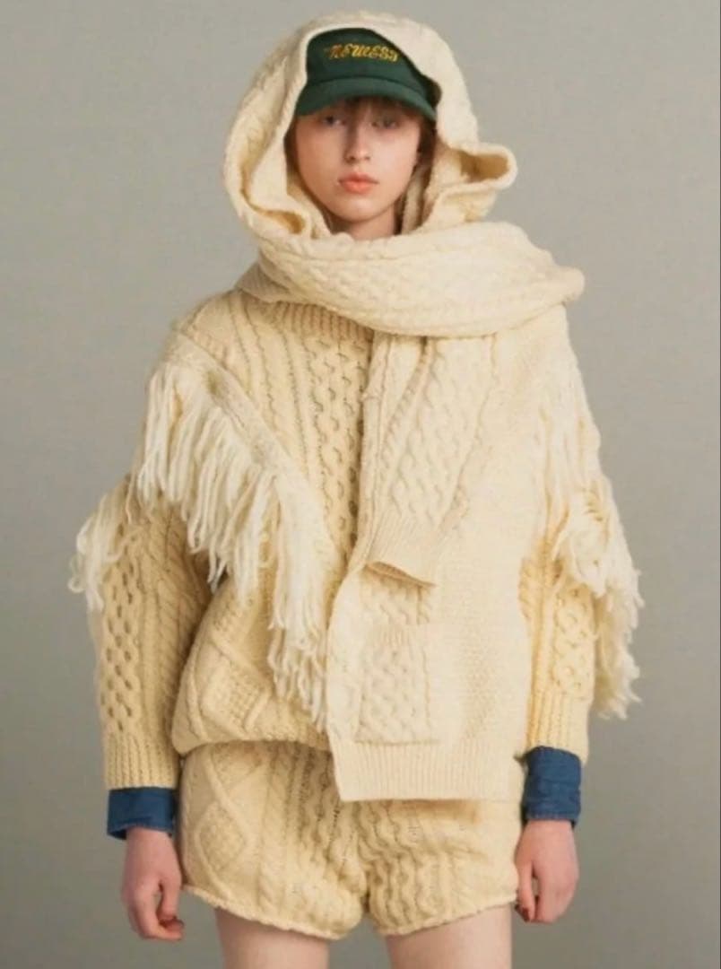 未使用ナナナナサーカ77circa リメイクケーブルフリンジニット - メルカリ