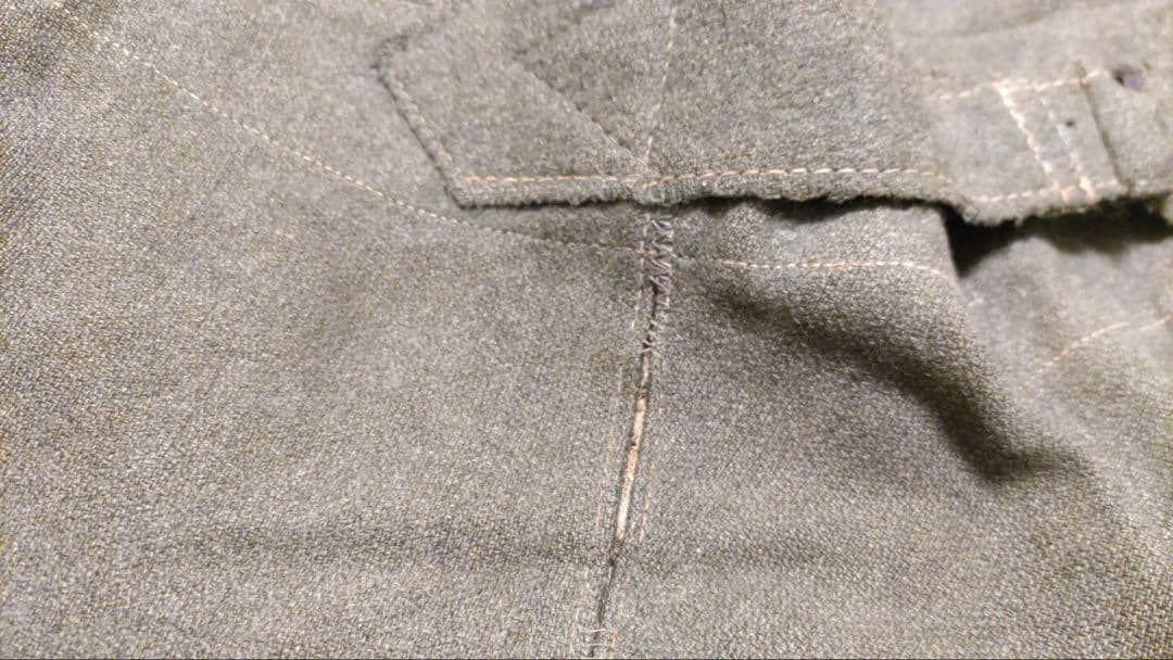 実物】WWⅡドイツ軍騎兵下士官乗馬ズボン☆革当て付き☆コレクション用