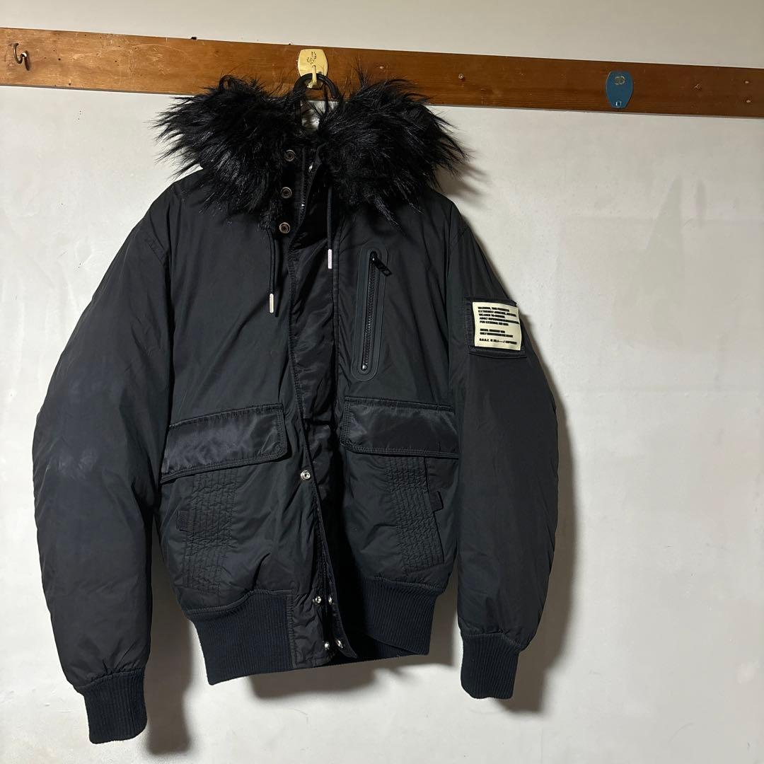 Diesel ディーゼル ミリタリー ジャケット ファー ダウン N-2B S