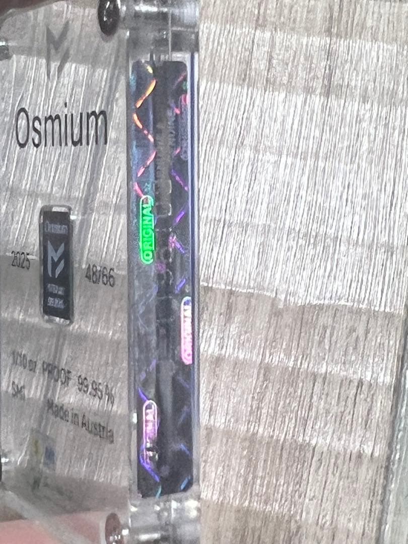 48/66 原子番号76 Os オスミウム 3.11g インゴット 99.95%