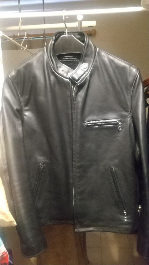 超美品‼️最新型schott641 40インチ　ライダースインナーボア付 Schott641（ショット）革ジャンシングル（牛革）裏ライナー付き