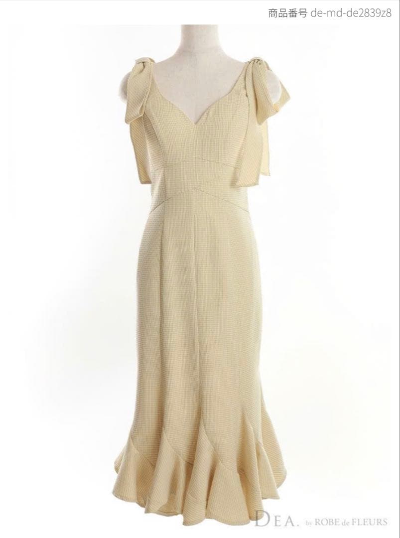 DEA.byROBEdeFLEURS イエローニットドレス フレアスカー - メルカリ