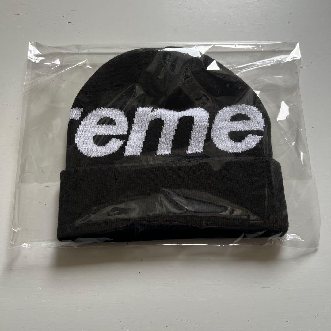グク 着用】Supreme Big Logo Beanie 黒 新品未開封 - メルカリ