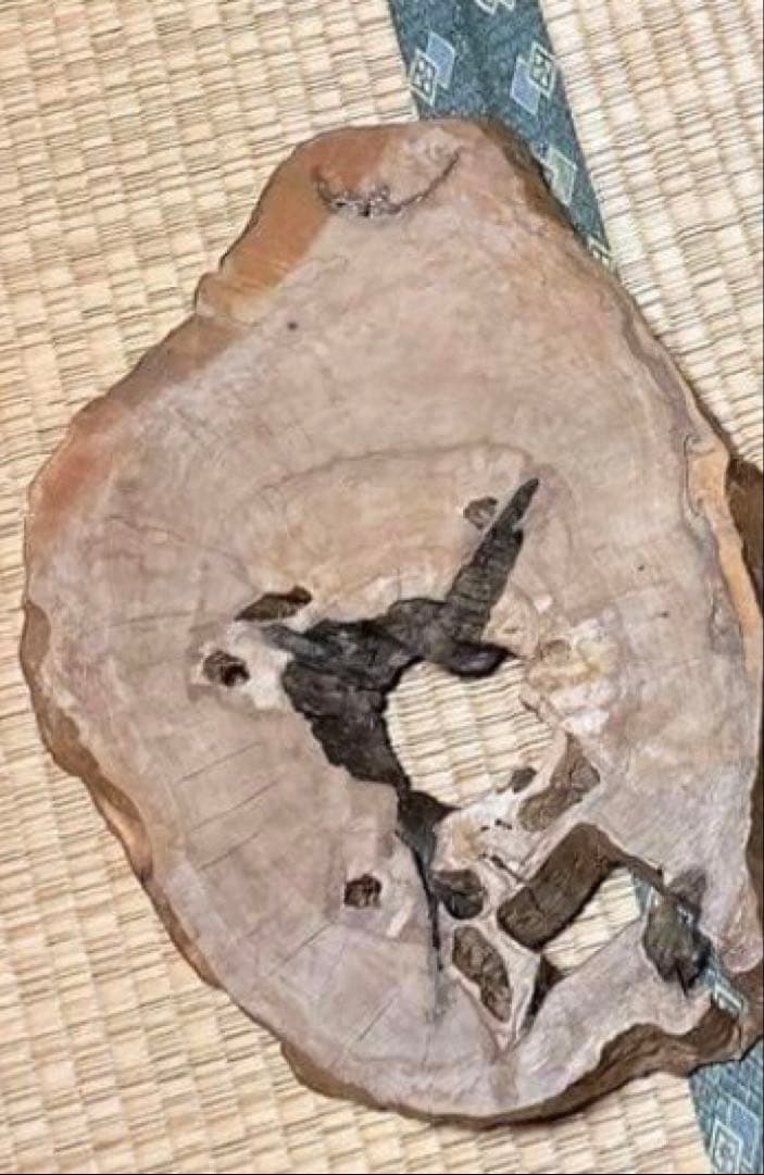 小さな木製ちゃぶ台 艶茶 直径42㎝ 高さ16㎝ アンティーク