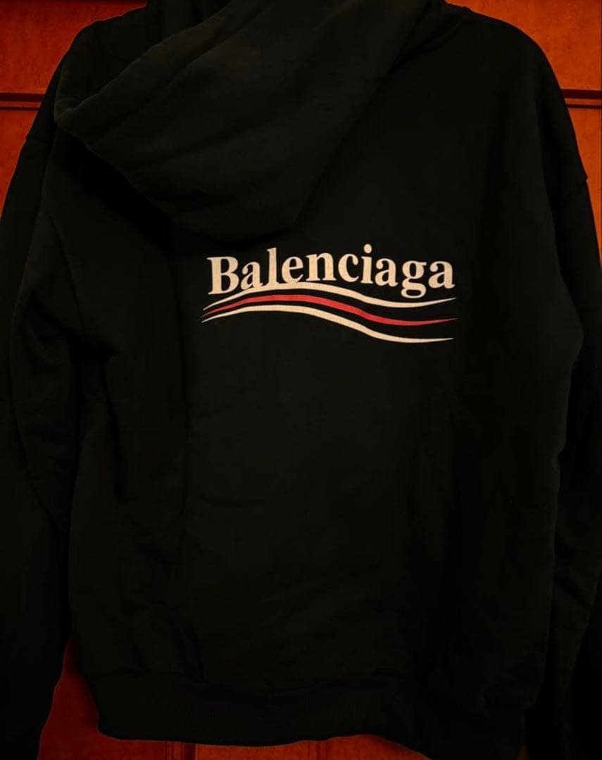 裕*樹様 Balenciaga キャンペーンロゴパーカー 中古・古着通販】BALENCIAGA (バレンシアガ) キャンペーンロゴダメージ