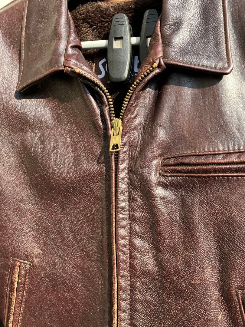 Schott レザージャケット642VSサイズ40レッドブラウン - メルカリ