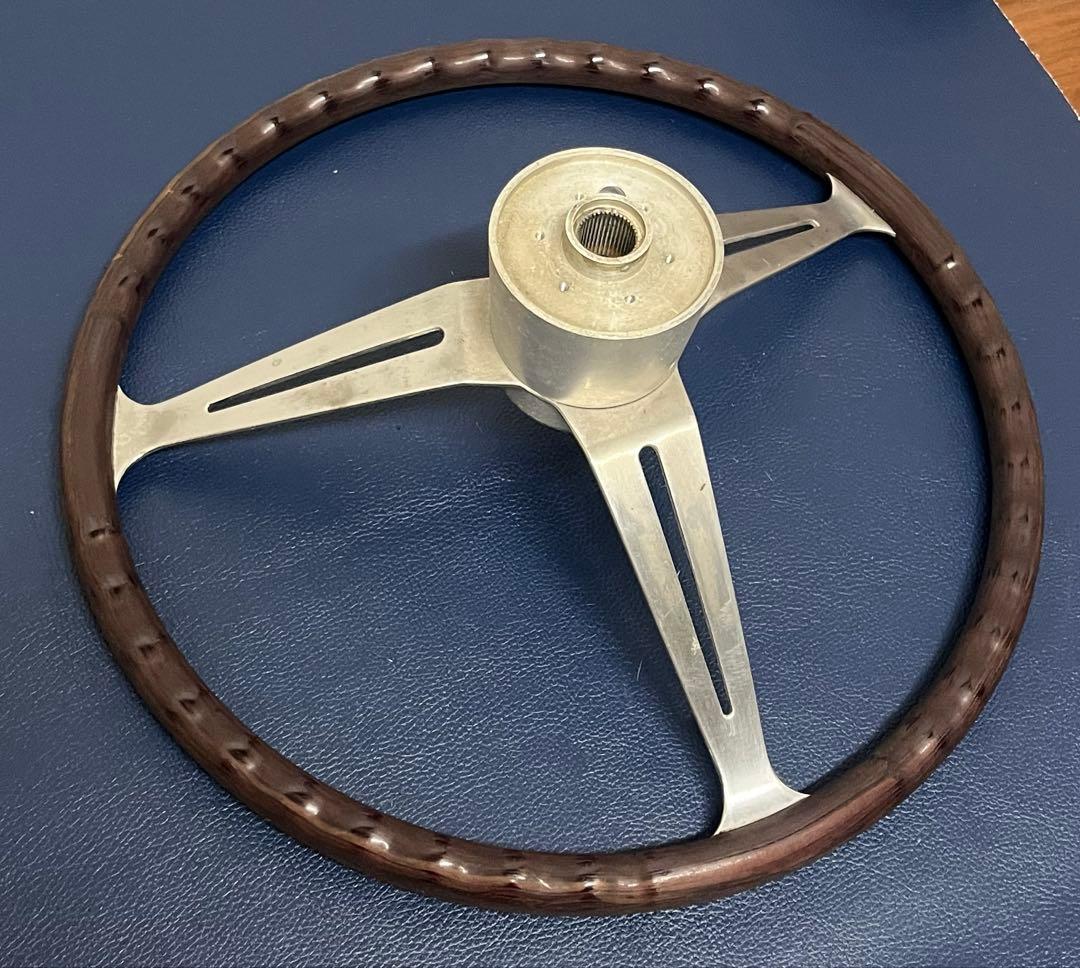 希少 VW フォルクスワーゲンウッドステアリング40cmウォルフスブルク