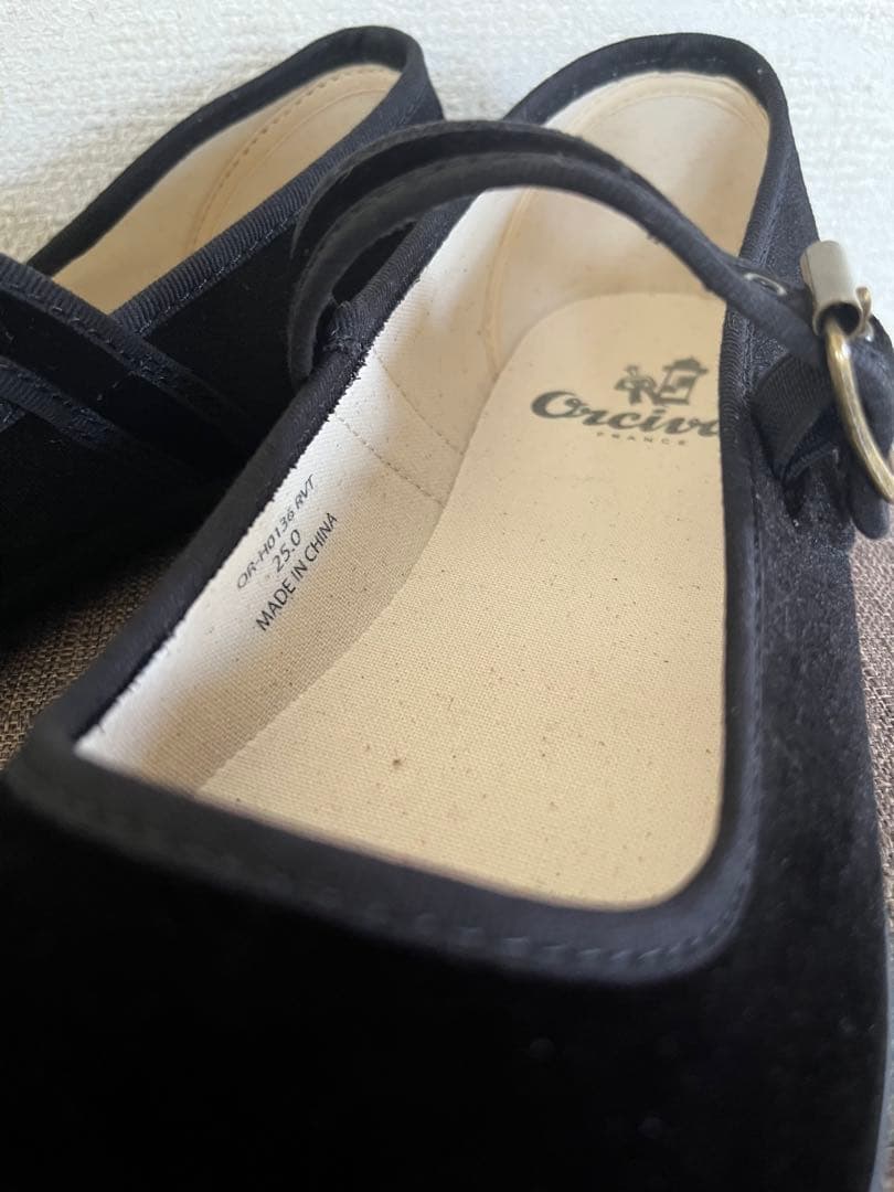 Orcival ストラップシューズ　ブラック　25.0cm