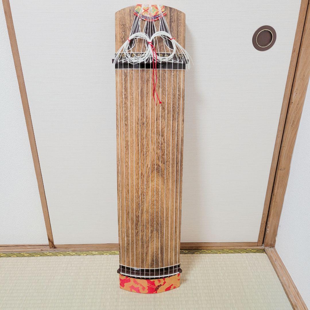 【レア】だれでも弾ける 高級三尺琴 弾龍　短琴　13弦　ミニ琴 上級 文明琴(短箏/ミニ琴) 豪華 13点セット ケース付き 約92cm 分数琴
