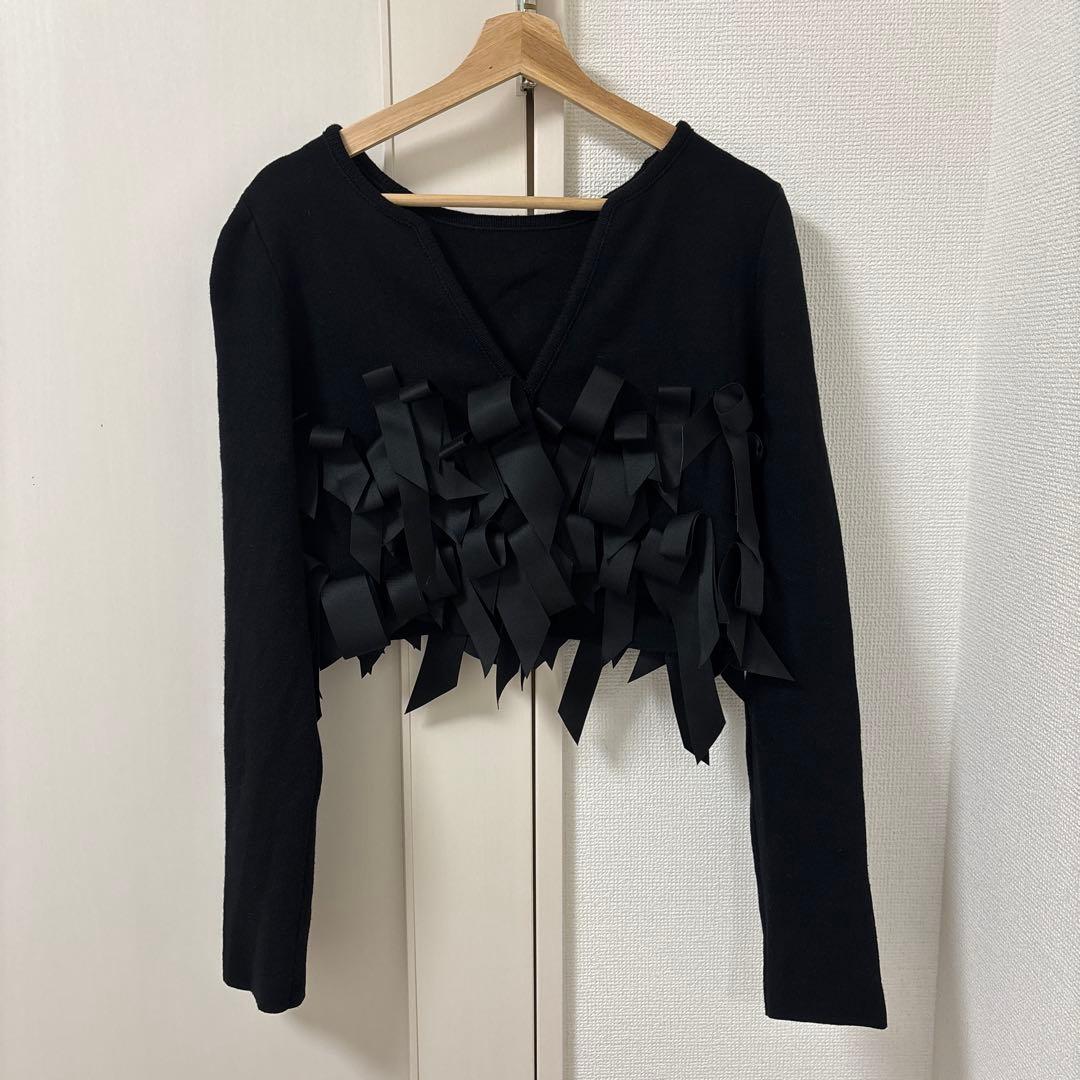 【25SS】イウエンマトフ リボン 2WAY カーディガン　カシミヤ混 25SS】イウエンマトフ リボン 2WAY カーディガン カシミヤ混 - メルカリ