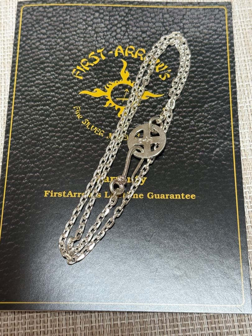 FIRST ARROWS k18付きホイール付きSチェーンネックレス細角50cm - メルカリ