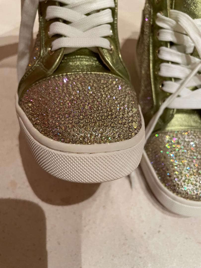 クリスチャンルブタン 38 メタリックスパンコール ハイカット