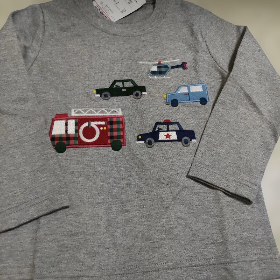 ファミリア長袖Tシャツ車アップリケ　GY 　100 Tシャツ｜ファミリア公式オンラインショップ | ファミリア公式サイト