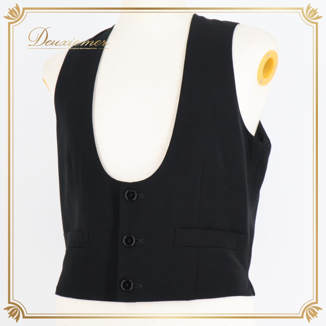 日本製 社交ダンス衣装】ブラック Chacott ベスト メンズ 男性 黒