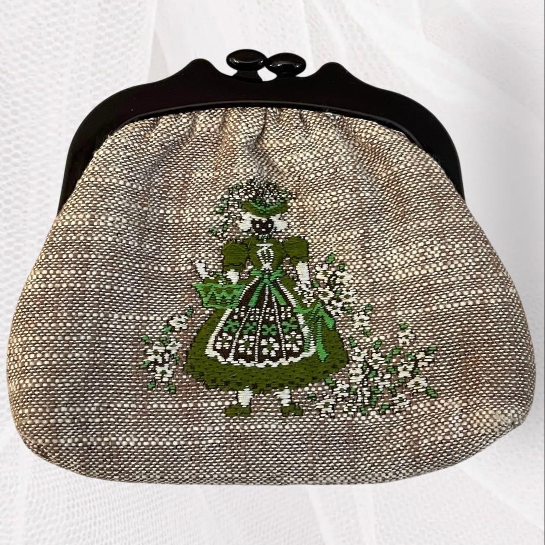 希少 Michiko Kuge 久家道子プチポアンチロリアン刺繍 ポーチ 未使用