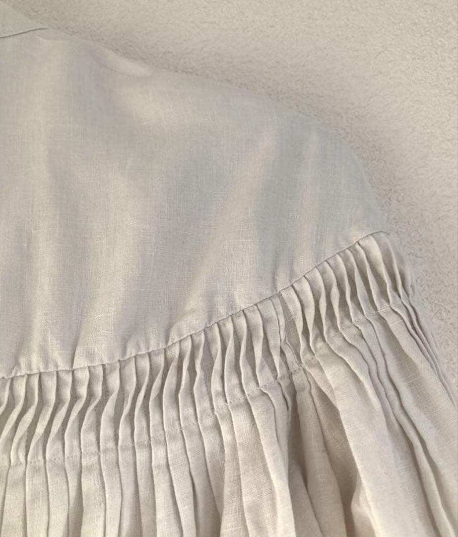 scye サイ リネン ピンクタックブラウス 36 ホワイト - メルカリ