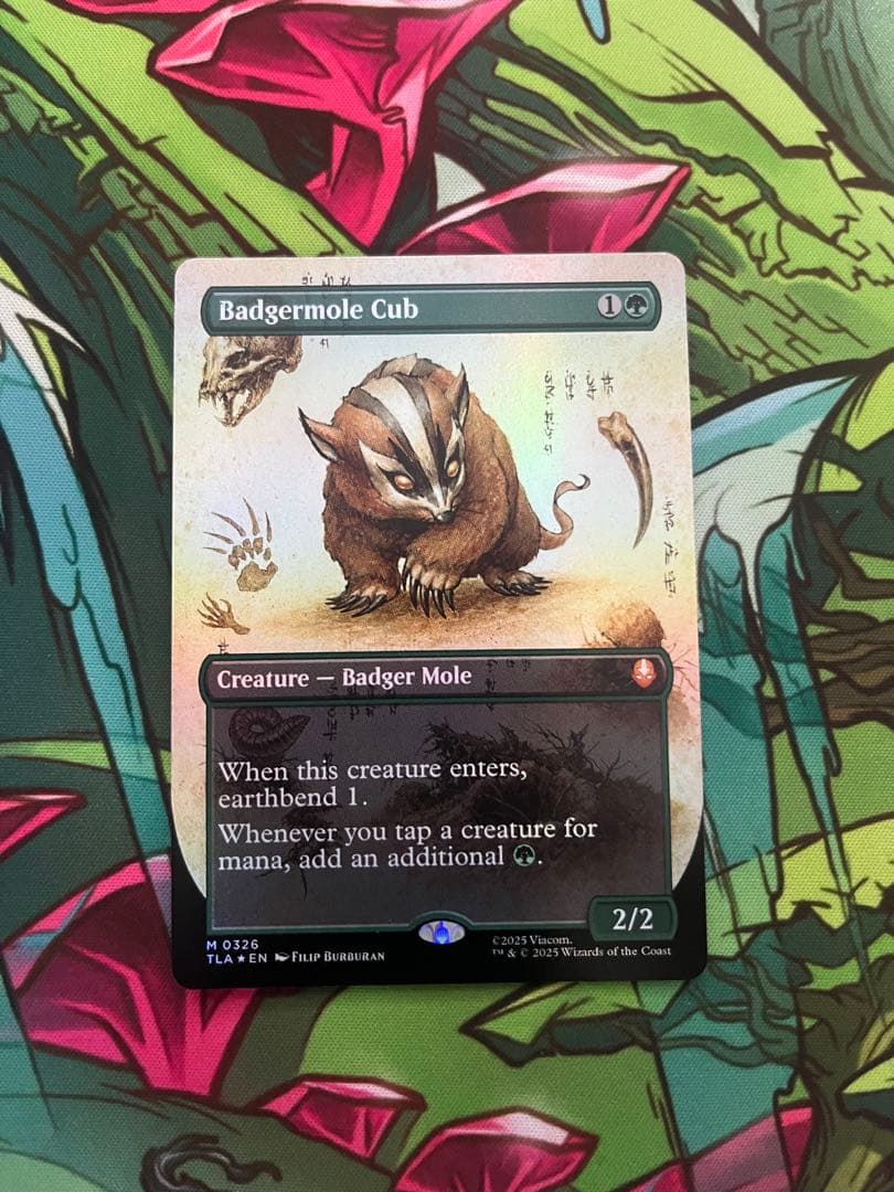 MTG ボーダーレス foil アナグマモグラの仔 Badgermole Cub - メルカリ