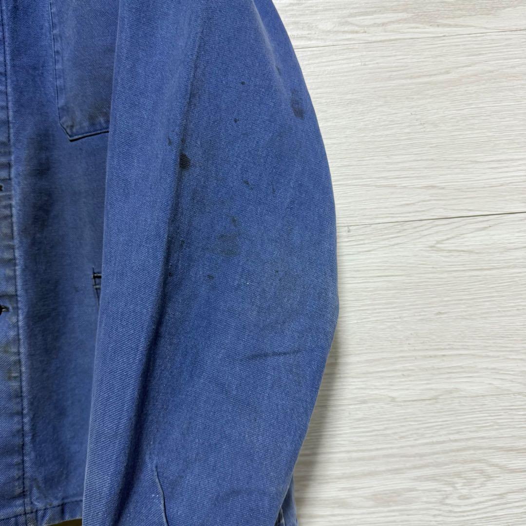 40s〜50s フレンチワークジャケット 良フェード モールスキン 木ボタン