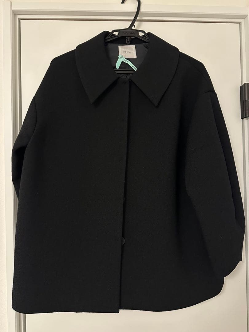 OHGA BONDING コート M ツイード ブラック