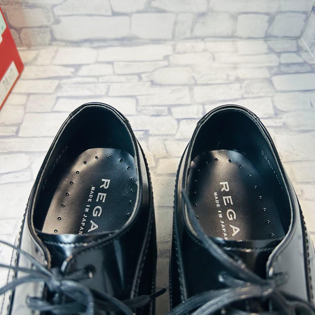 新古品 日本製 REGAL リーガル 30HR プレーントゥ 黒 24.5cm