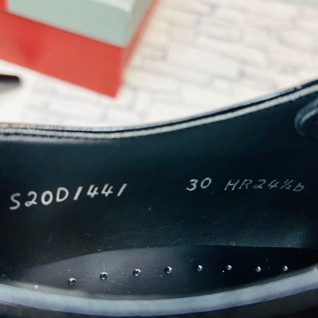 新古品 日本製 REGAL リーガル 30HR プレーントゥ 黒 24.5cm