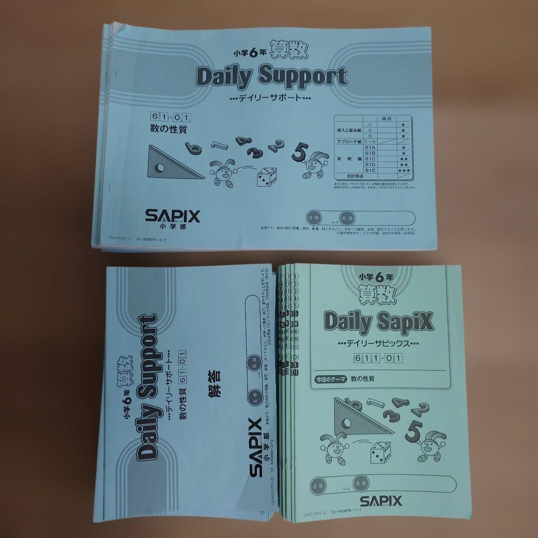 最新2025 SAPIX 小6 書込み少 デイリーサピックス 土特 講習 他