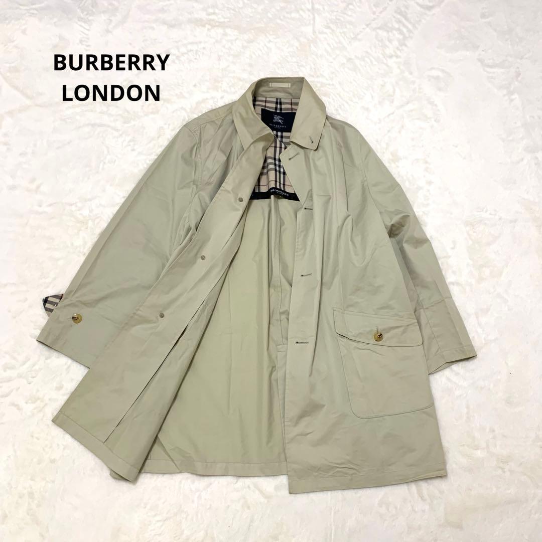 BURBERRY LONDONステンカラーコート ノバチェック コットン混 L - メルカリ