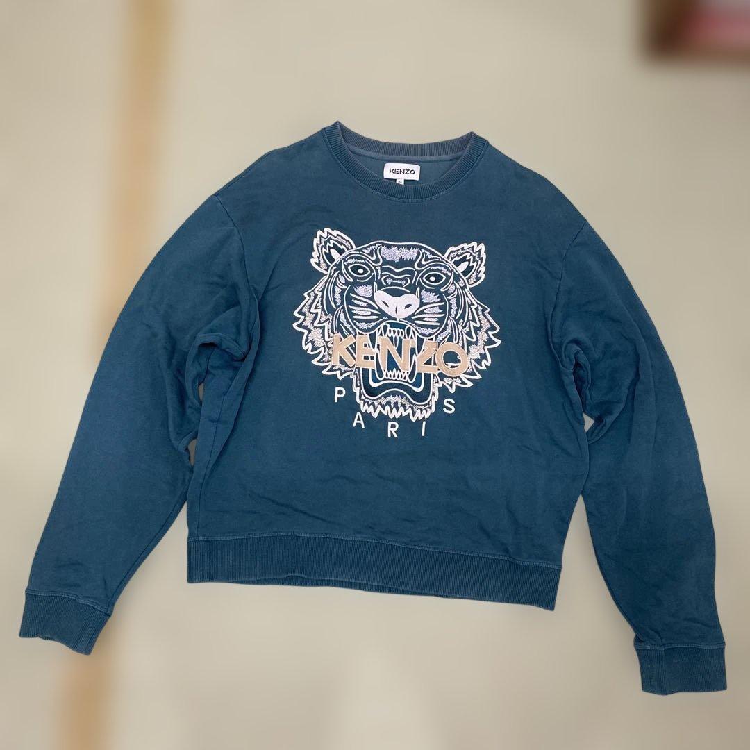 KENZO トラ刺繍 ダークグリーン スウェット Mサイズ - メルカリ