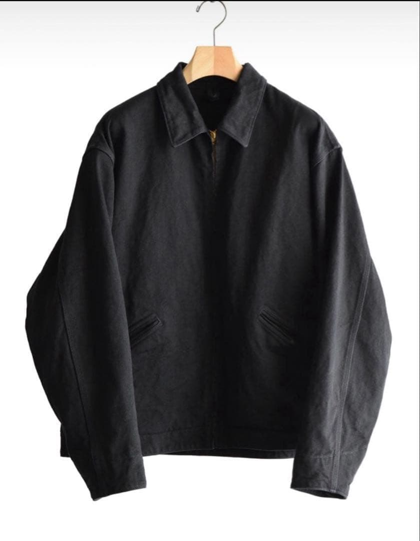 新品未使用comoli26ss ブラックデニムジップショートジャケット サイズ