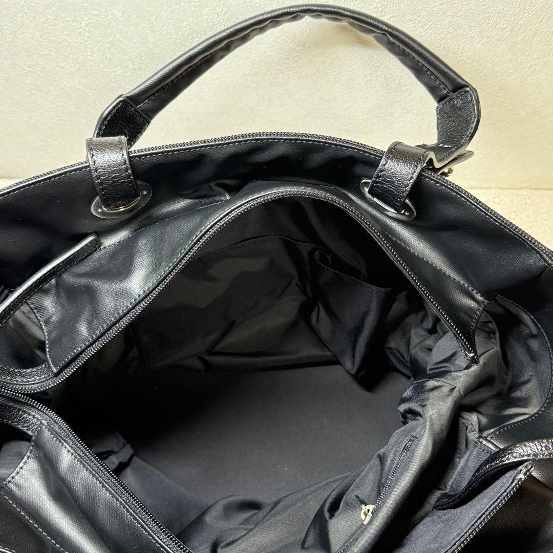 正規品】CHANEL VINTAGE シャネル パリビアリッツ トート GM黒