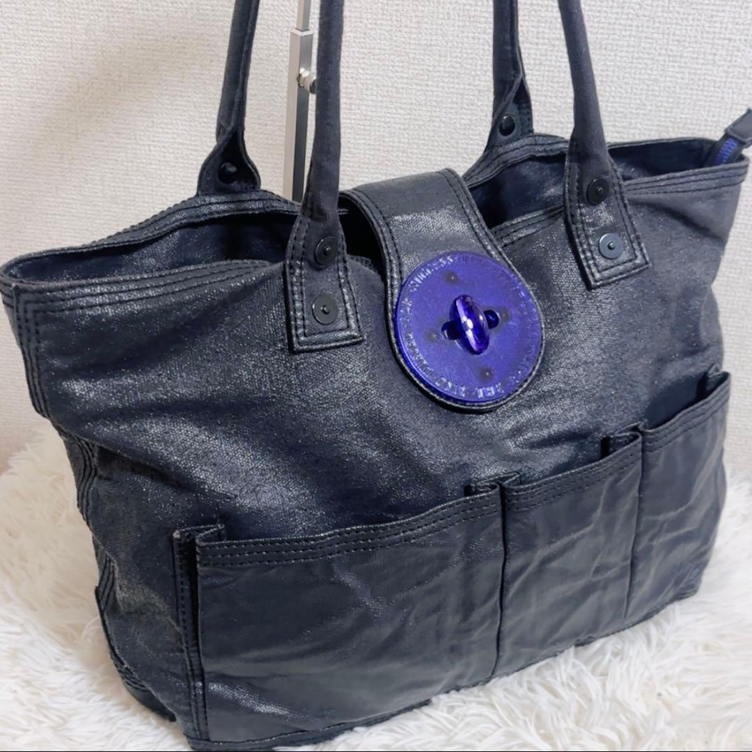 DIESELディーゼル トートバッグ 大容量 軽量 肩掛けA4可 ターンロック