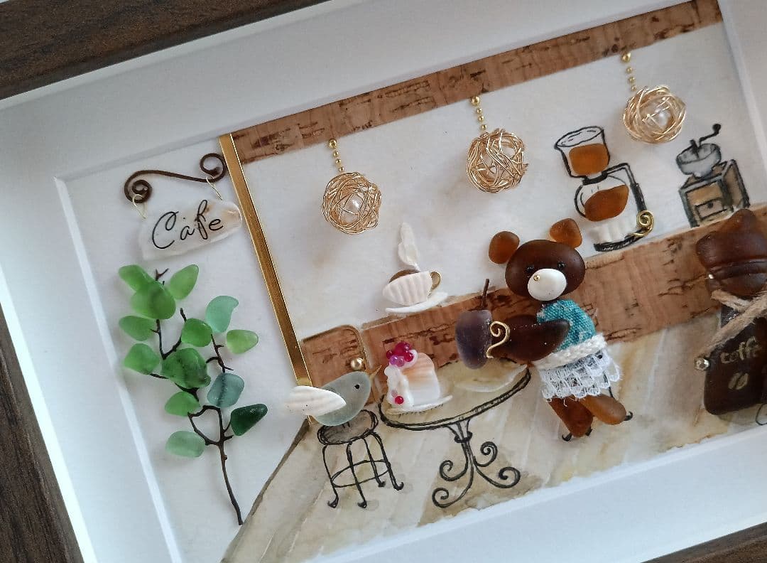 シーグラスアート 2点 オーダー品 モリゾウ様