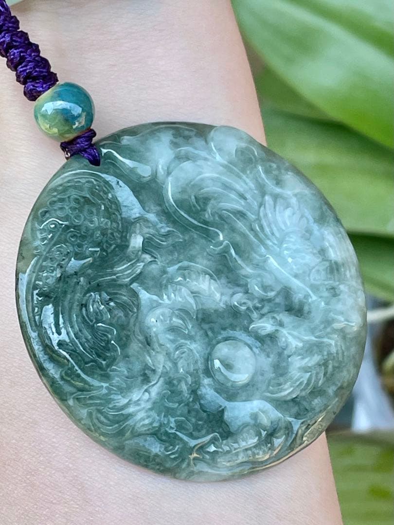 本翡翠 龍神鳳凰 ストラップ 新品 0555 | 激安通販のイーサプライ