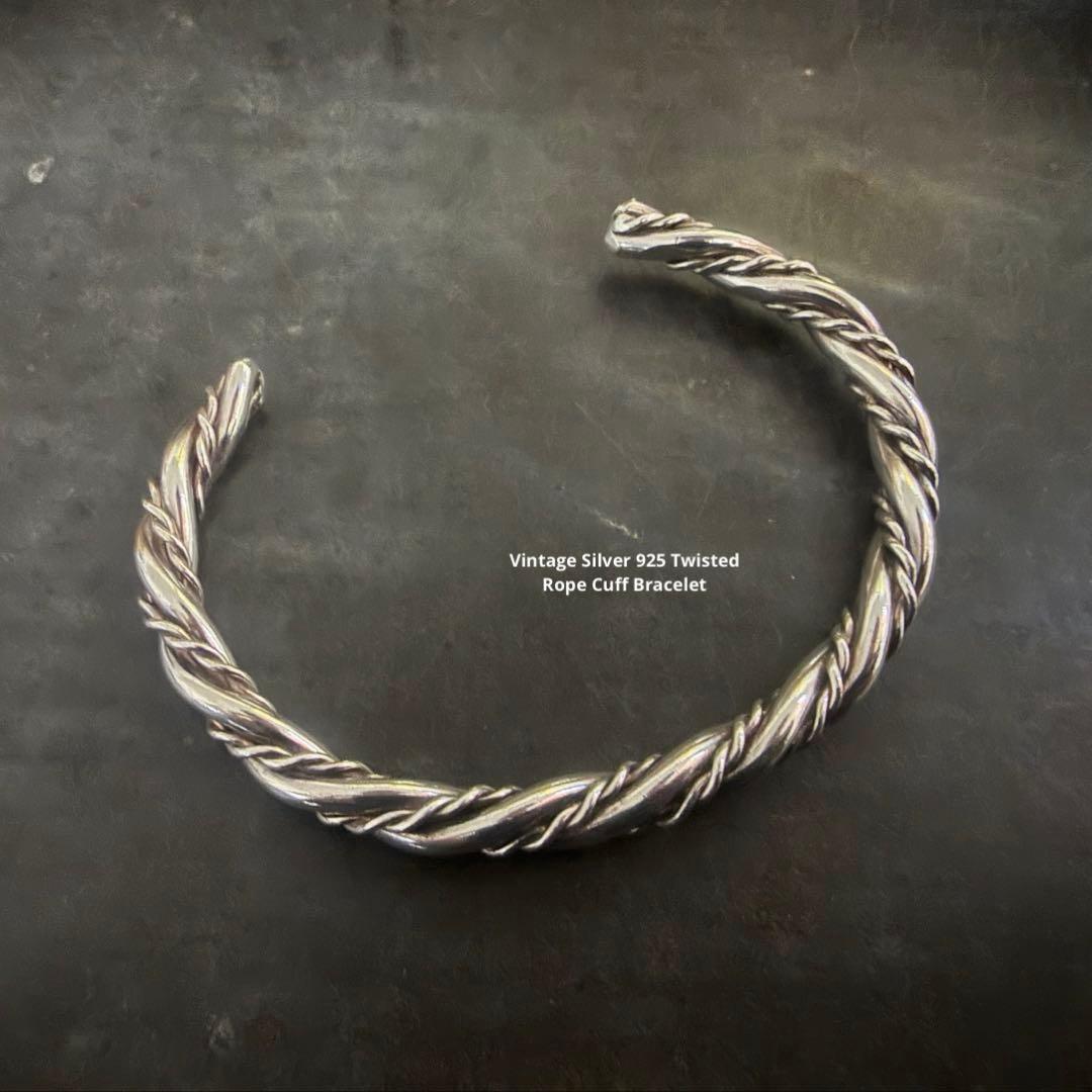 希少 ヴィンテージ バングル シルバー 925 アンティーク アメリカ