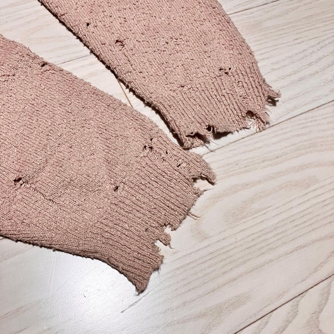 メゾンミハラヤスヒロ ダメージニットカーディガン ピンク 佐久間大介