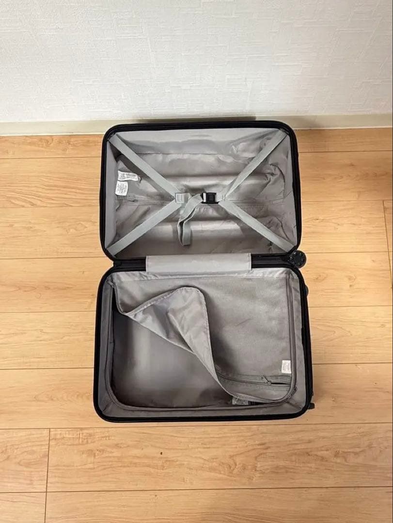 無印 バーを自由に調節できる ハードキャリーケース（36L）黒