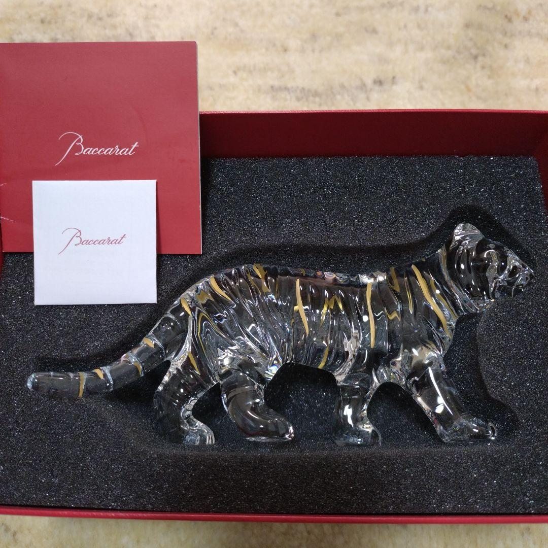 【美品】Baccaratバカラ　干支クリスタルガラス 虎 置物 楽天市場】【未使用品】Baccarat バカラ クリスタル ガラス paperwait