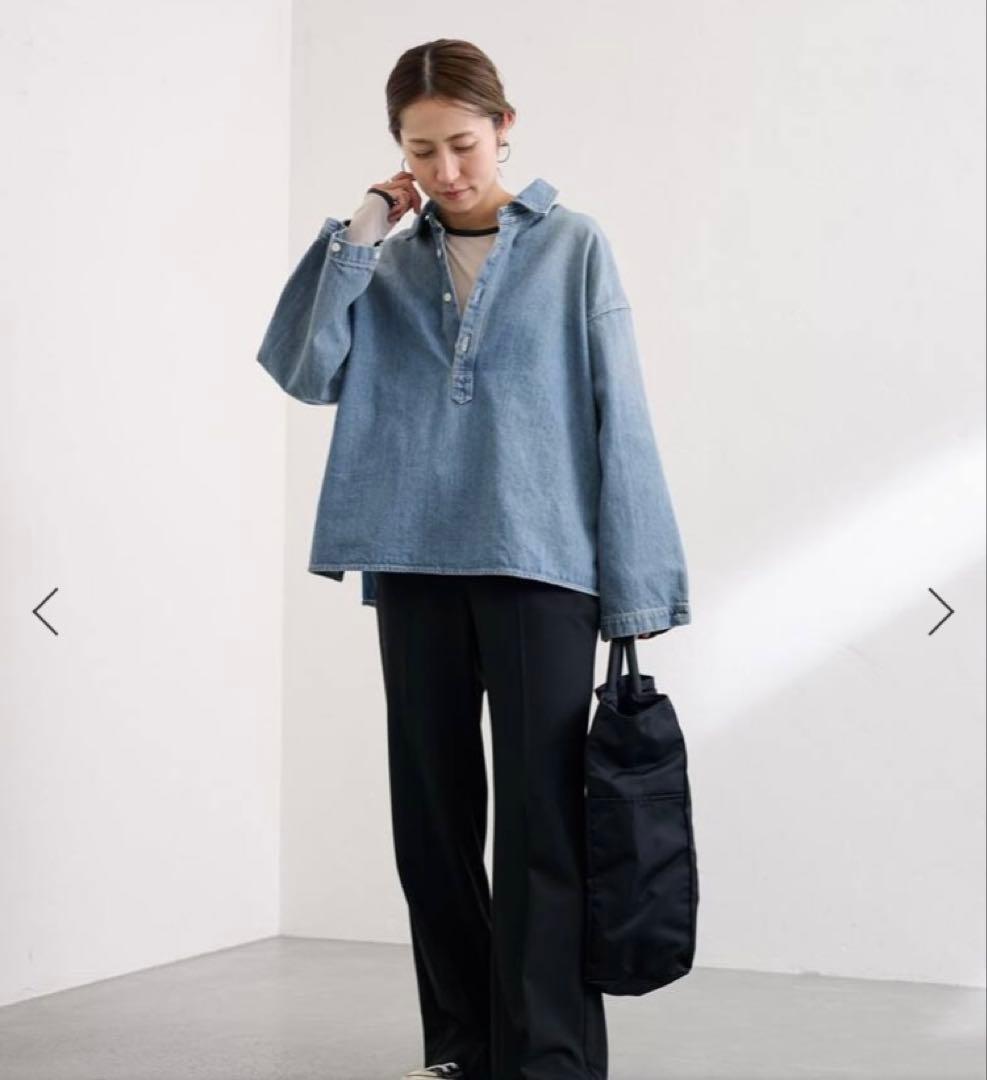 新品タグ付き　FRAMeWORK フレームワーク　デニムプルオーバーシャツ ≪WEB限定 / 追加予約≫デニムプルオーバーシャツ（シャツ／ブラウス