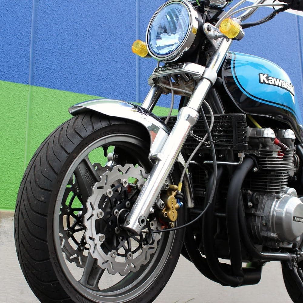 カワサキ ゼファー400/ZRX400 ウェーブディスクローター ブラック 2枚