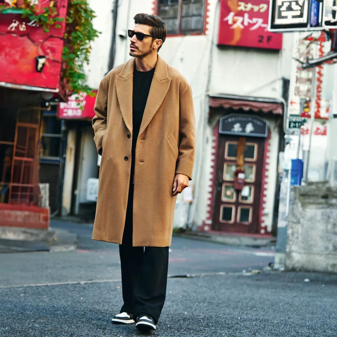 80s Lanvin Studio ウールダブルブレストチェスターコート - メルカリ