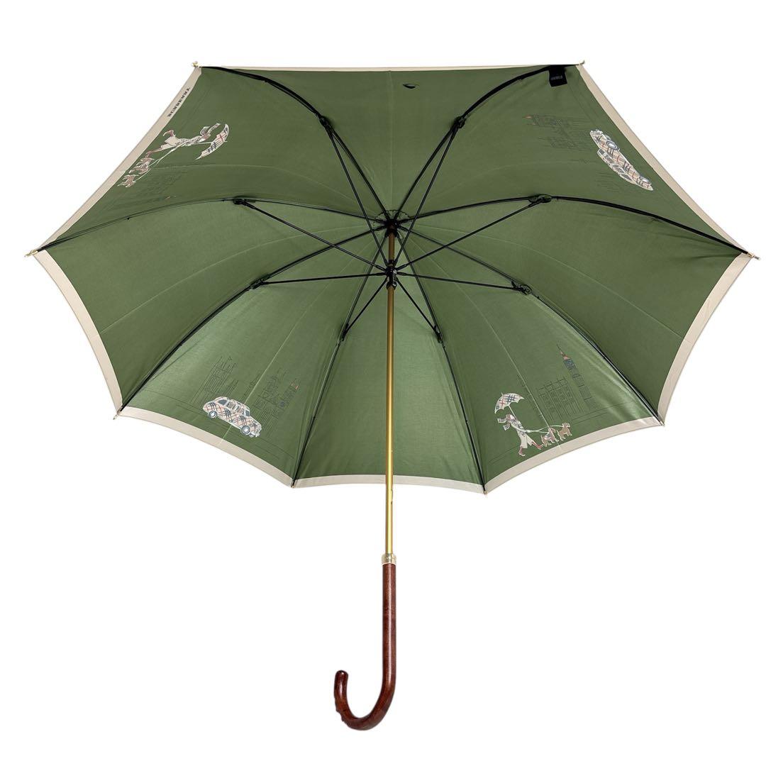 BURBEERY バーバリー ノバチェック 犬とお散歩 晴雨兼用 UVパラソル