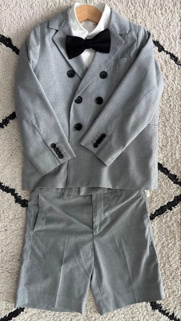LOWRYS FARM キッズスーツ 110〜120 グレー 入学式 4点セット - メルカリ