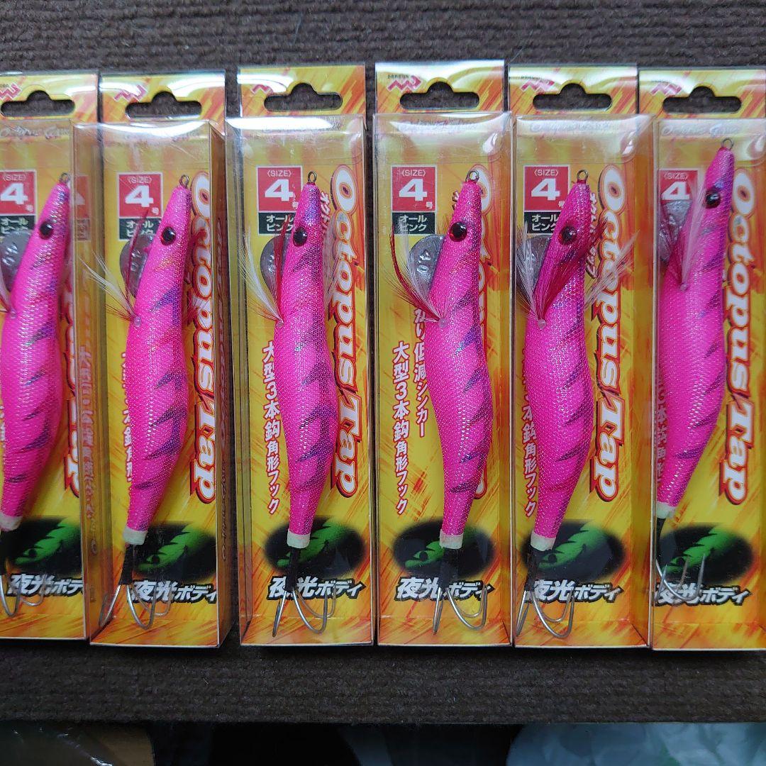 船橋 タコエギ　オクトパスタップ　 4号　ピンク　30本 楽天市場】マルシン タコエギ オクトパスタップ 3.5 4号 3本針