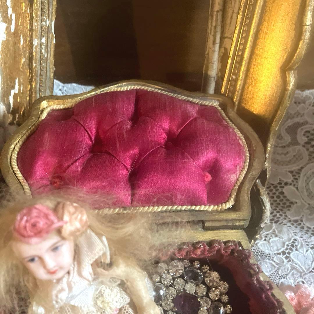 フランスアンティークジュエリーボックス アクセサリーボックス 猫足