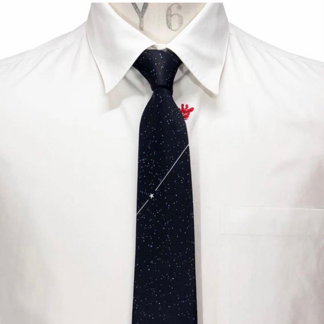 ▶︎【早い者勝ち】giraffe☆ジラフ☆ネクタイ☆星柄☆流れ星☆宇宙